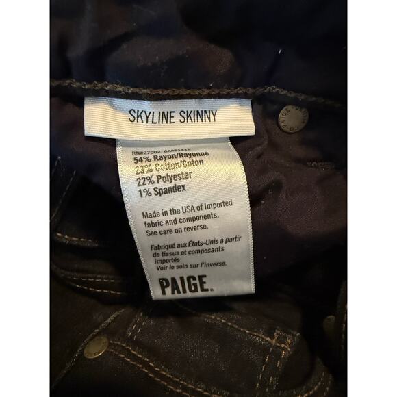 Paige Skyline Skinny Jeans Size 25 - Picture 6 of 6